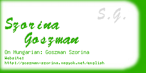 szorina goszman business card